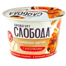 Фото для Биойогурт Слобода 190гр 5% гранола/изюм*6 БЗМЖ