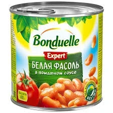 Фото для Фасоль Бондюэль 420г белая в томатном соусе *12