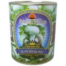 Фото для Грибы Золотая долина 850гр шампиньоны целые ж/б*24