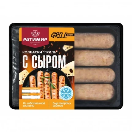 Фото для Колбаски-гриль Ратимир 560гр с сыром*3