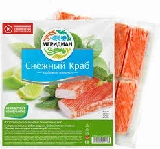 Фото для Крабовые палочки Меридиан 200гр Снежный краб охлажденные*15