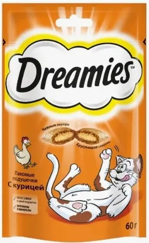 Лакомства для кошек Dreamies (Дримис) с Курицей 60 гр