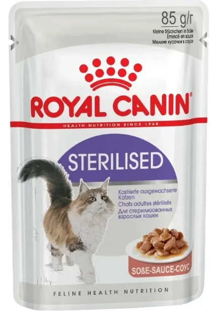 Фото для Royal Canin Sterilised влажный корм для стерилизованных кошек в соусе, 85 г