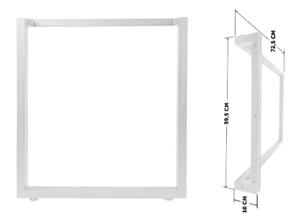 Фото для Подстолье Г-квадрат 710х600мм, белый