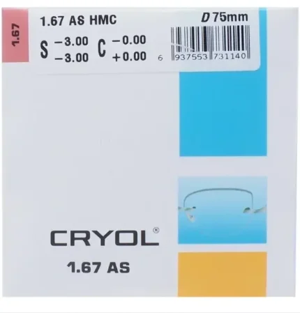 Прозрачные линзы для очков CRYOL 1.67 AS LOTOS Материал MR-10 (MITSUI Япония)