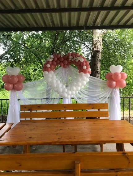 Фото для Свадебное оформление стола для торжества на природе