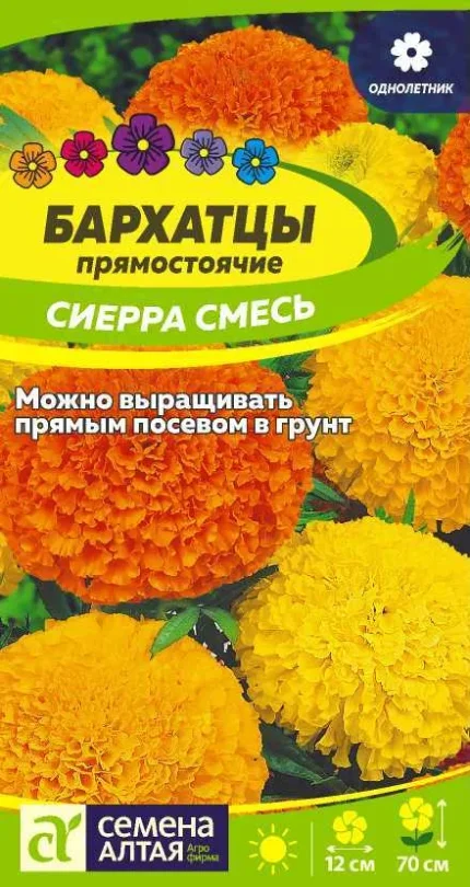 Фото для ЦВЦ Бархатцы Сиерра Смесь 0,3 г " СА"/10