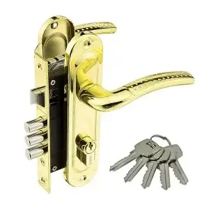 Фото для Замок врезной MARLOK 61/LA02 3RB, 3 ригеля, золото