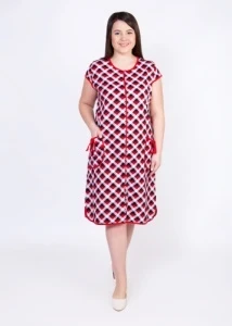 Фото для Халат женский на молнии 212хр1928 р.52/164 (ЧЗ)