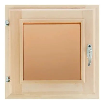 Фото для Окно деревянное, двойное стекло (бронза) - 350 - 350