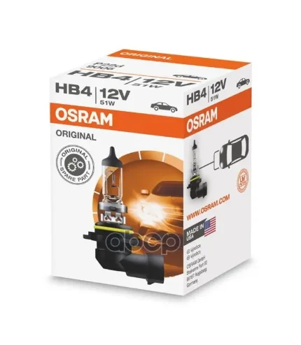 Фото для А/Лампа Hb4 12v 51w [P22d] Osram 9006 Osram арт. 9006/