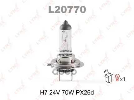 Фото для А/Лампа H7 24v 70w (Px26d) Lynx L20770 LYNXauto арт. L20770