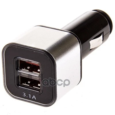 Фото для Зарядное Устройство Телефона 1А+3,1А 12V Выход 2Хusb S04601003 Хром Skyway арт. S04601003