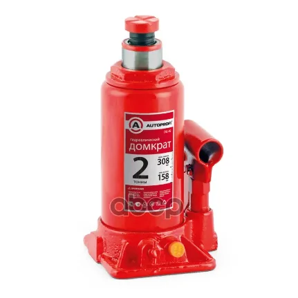 Фото для Домкрат 2 Т Гидравлический Бутыл. (308Мм) 1/10 Автопрофи Dg-02 AUTOPROFI арт. DG-02