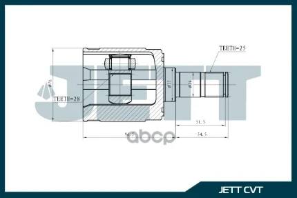 Фото для Шрус Внутренний Ho Ek3 (Rh) Jett V40-3020 44310-S04-300 JETT арт. V40-3020