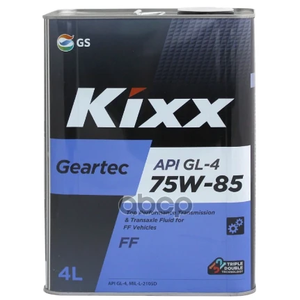 Фото для Масло Трансмиссионное Gl-4 75W85 4Л Geartec Kixx L271744te1 Kixx арт. L271744TE1