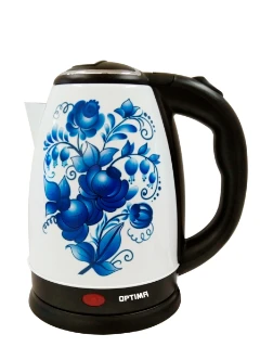 Фото для Чайник OPTIMA EK-1801GZ1/12 ГЖЕЛЬ нерж.(1,8л,диск)
