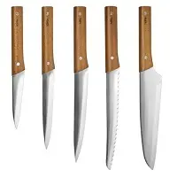 Набор ножей LARA LR05-15 (5шт,дерево,сталь,лазерная грав)