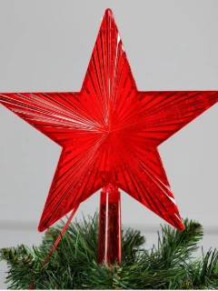 Верхушка на ёлку 0767 0761/462 "Звезда красная" 22 см, свет (1/1)