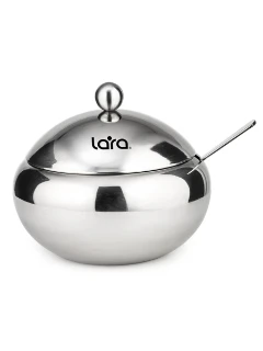 Фото для Сахарница с ложкой LARA LR08-35 SS (0,46л,нерж.)