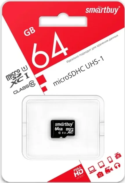 Фото для Карта памяти SmartBuy (microSDXC) 64 Gb class 10 UHS-I (U1)