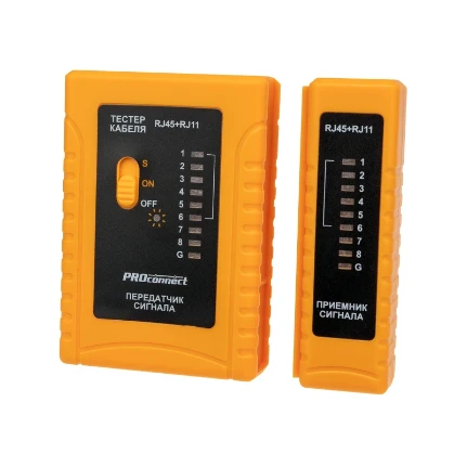 Фото для Тестер кабеля RJ-45+RJ-11 468 PROconnect /12-1006-4/