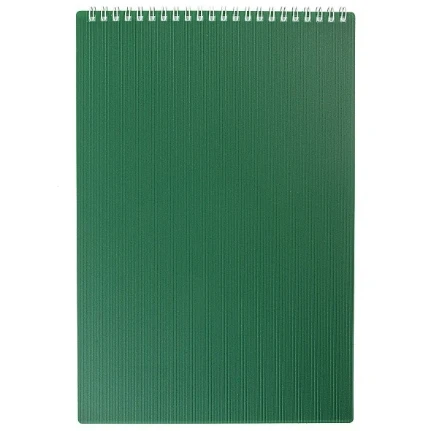 Фото для Блокнот 80л. А6 Hatber VELVET Зеленый, пластиковая обложка на гребне