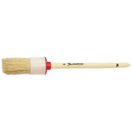 Фото для Кисть круглая №12 (45 мм), натуральная щетина, деревянная ручка