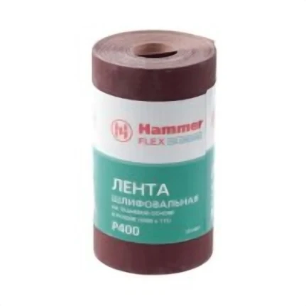 Фото для Шлиф лента на тканевой основе Р400 115мм х 5м, рулон. Hammer Flex