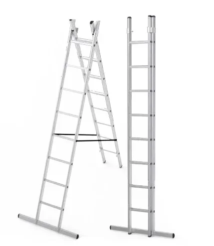 Фото для Лестница алюминиевая двухсекционная 13 ступеней max 6,22 м