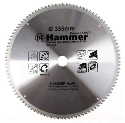 Фото для Пильный диск по дереву 335х30/32мм (64 зуба) HammerFlex