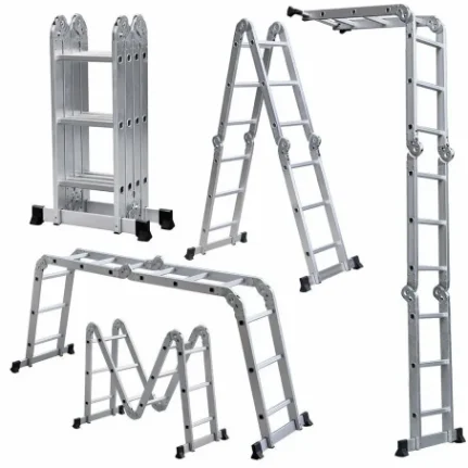 Лестница-трансформер 4х4 ступеней 122/224/464 см, алюминиевая