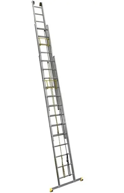 Фото для Трехсекционная лестница ПРОФИ выдвижная с тросом 17,52 м