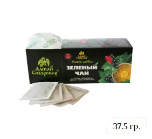 Зелёный чай с облепихой, мятой и перцем (25 фильтр-пакетов по 1,5 г)
