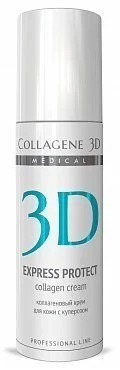 Коллаген 3D Коллагеновый крем EXPRESS PROTECT для кожи лица c куперозом, 150 мл.