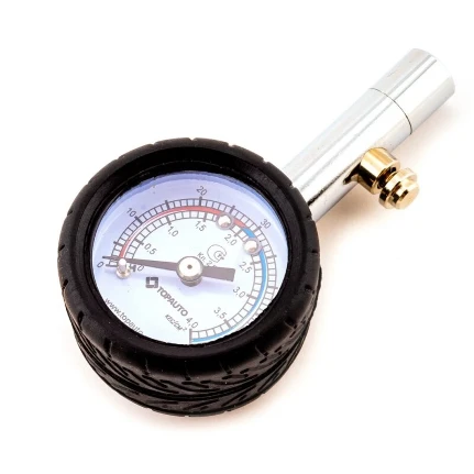 Фото для Манометр шинный TopAuto, аналоговый, 4атм, с клапаном сброса, арт. 14121