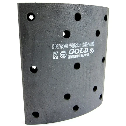 Фото для Накладки барабанных колодок Hong Sung Gold, комплект на ось (4 шт), арт. HL0017