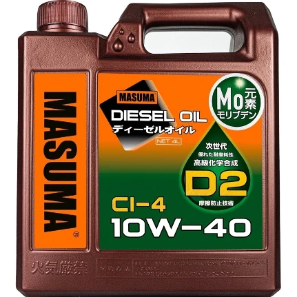 Фото для Масло моторное Masuma Motor Oil D2 10w40, синтетическое, API CI-4, для дизельного двигателя, 4л, арт. D-5013E