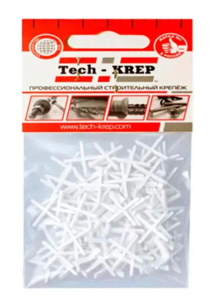 Фото для Система выравнивания плитки крестик 1,5 мм 100 шт 103638 Tech-Krep