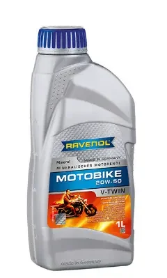 Фото для Масло моторное RAVENOL для мотоциклов Motobike V-Twin SAE 20W-50 Fullsynth 1л розлив