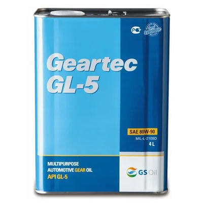 Трансмиссионное масло GS Kixx Geartec GL-5 80W-90 TIN (4л)