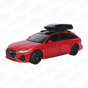 Фото для Модель авто Lanson Toys Audi RS6 с дополнительным багажником на крыше красная 1:24 20см с 7лет