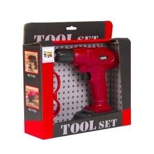 Фото для Набор игровой дрель ручная и очки красный