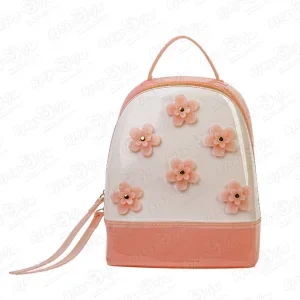 Фото для Рюкзак с цветами бело-розовый