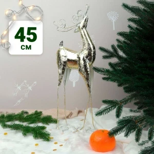 Фото для Фигурка Lanson goods Олень праздничный декор 45см золотой