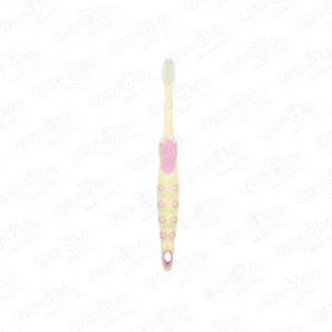 Зубная щетка HANIL мануальная Гусеничка желто-розовая с 3-6лет