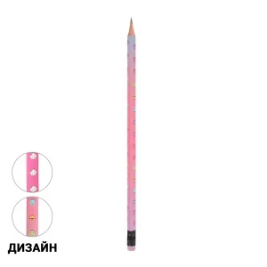 Фото для Карандаш чернографитный Котики и смайлы в ассортименте