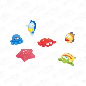 Фото для Набор игрушек для ванны Lanson Toys Морские животные 6шт с 3лет