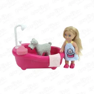 Фото для Кукла Ankiki с питомцем и ванной 10см