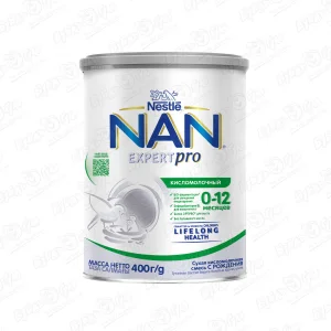Смесь Nestle NAN кисломолочная 400г с 0-12мес БЗМЖ
